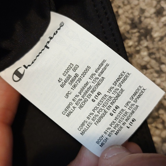 NWT Champion Girls L (14) Sports Bra - Picture 6 of 6